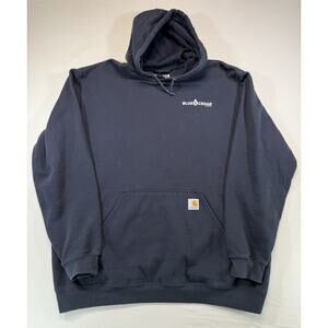 Carhartt Loose Fit Hoodie Men’s XL Navy Blue Cedar Energy Pullover Workwear